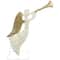 48" Silver & Gold Lighted Glittered Trumpeting Angel Outdoor Christmas Décor